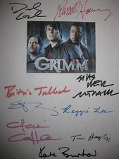 Grimm Signed TV Script X9 David Giuntoli Russell Hornsby Elizabeth Tulloch repnt picture