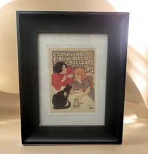 Vintage 1895, 1900 Framed lithograph by T.A. Steinlen for chocolate and tea. picture