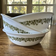 3 Corelle by Corning SPRING BLOSSOM 6 1/4” Soup Cereal Bowls VTG Crazy Daisy picture