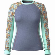 Smartwool Women's Classic Thermal Crew, Nightfall Blue Heather-Medium -New picture