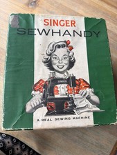 BOXED 1953  SINGER SEWHANDY MODEL 20 CHILD'S SEWING MACHINE picture