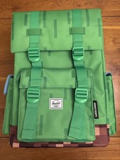 Herschel x Minecraft Grass Block Geometric Cube Little America Backpack LIMITED picture