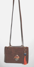 ALDO Brown Crossbody Purse w/ Suede Magnetic Snap Flap NWOT picture