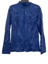 Sequin-Embellished Blue Jacket By aDRESSing Woman Size S picture