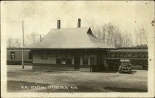 Greenfield NH RR Train Station Depot c1915 Real Photo Postcard picture