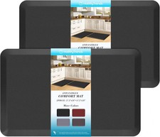 2 Pcs Kitchen Mat Cushioned Anti-Fatigue Floor Heavy Duty Ergonomic Comfort Foam picture