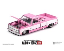 MINI GT KAIDO HOUSE CHEVROLET SILVERADO DUALLY VINTAGE SPEC V2 1/64 PINK KHMG243 picture