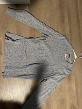 RELWEN Huckberry Men’s L Grey/White Marked Knit Cotton/Linen Sweater Pocket picture
