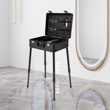 Large Capacity Professional Barber Stylist Suitcase w/Adjustable Stand Black picture