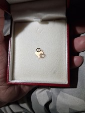 14k gold Vintage heart charm. Solid 14k gold picture