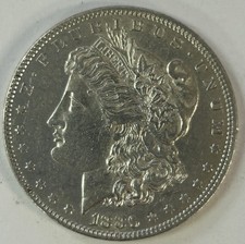 MA6 1880-P United States Morgan One Dollar Silver Coin $1 - Circulated (20132) picture