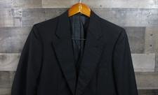 Vintage Ermenegildo Zegna Blazer Mens 38R Black Mohair Trophy Giorgio Italy 80s picture