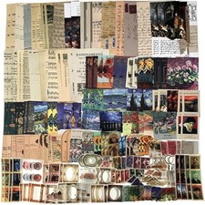 Draupnir 200Pcs Vintage Junk Journal Supplies,Scrapbook Supplies Scrapbooking picture