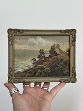 Antique Miniature Oil Painting Of Australian Landscape picture