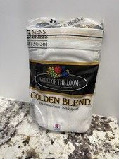 Vintage 1980s Fruit of the Loom Golden Blend Men's Briefs 3-Pack - Size (34-36) picture