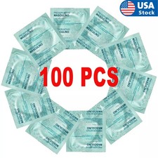 100PCS Latex Condoms Bulk Pack Ultra Thin Extended Pleasure Extra Sex Delay Time picture