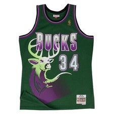Mens Mitchell & Ness NBA Swingman Alternate Jersey Bucks 96 Ray Allen picture
