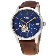 Fossil Townsman Automatic Blue Satin Dial Men's Watch ME3110 picture