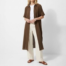 NWT Eileen Fisher Organic Cotton Lofty Gauze Classic Collar Shirtdress, XXS-3X picture