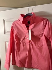 Talbots Non-Iron Popover Shirt Size XS Pink Cotton Long Sleeve Blouse NWT picture
