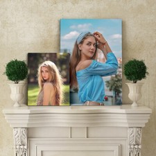 Custom Photo on Canvas Print, Personalized Canvas Wall Art Framed, Made in USA picture