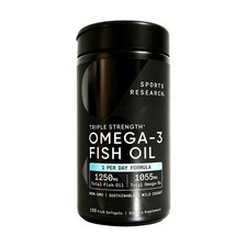 Sports Research Triple Strength Omega-3 Fish Oil, 150 Fish Softgels picture