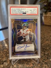 2019 Select Daniel Jones Rookie Signature Prizm Blue /99 PSA 8 picture