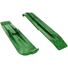 Pair of Black/Green Multi Color Swirl Slydog Powder Hound 7