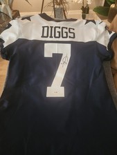 Trevon Diggs Signed Cowboys #7 Football Auuthentic Jersey Autographed Leaf COA picture