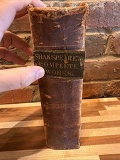 Shakespeare's Complete Works Mid 1800s Vintage Book Facsimile Auto picture
