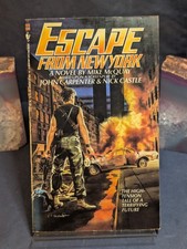 Escape from New York by Mike McQuay,  paperback 4th print 1985 Bantam picture