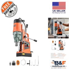 Compact 1550W Magnetic Drill Press for I-Beam Steel Fabrication - 2922 lbf Power picture