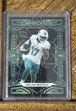 2023 Panini Obsidian - Jaylen Waddle #59 Electric Etch Green /25 picture