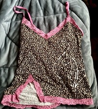Baby Phat Lace Tank Leopard Print With Pink Lace Large picture