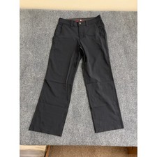 Lululemon ABC Pants Mens 34 Black Pinstripe Straight Leg Casual Trousers picture