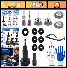18 PCS Wheel Hub Cleaning Tool Kit, Wheel Stud Rust Remover Tool with Safety picture
