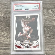 Topps 2004 LeBron James #23 PSA 8 Graded Cleveland Cavaliers Basketball picture