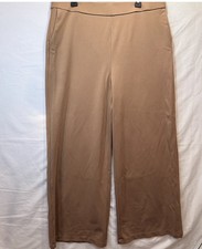 New INC International Concepts XL Wide Leg Pants Camel Tan Pull On StretchPonte picture