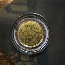 Bank of Liberia 2026 Trojan Horse Gold Bullion Coin .999 Fine 1/1000 oz picture