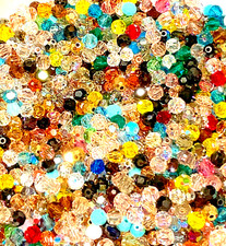 Swarovski Crystals- Assorted  Colors Beads Lot-  4mm ROUND-  250 pieces Genuine picture