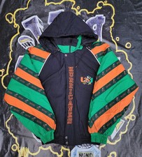 Rare BNWOT Vintage 90s Miami Hurricanes TANK Puffer Jacket Large picture