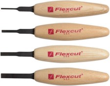 Flexcut Chisel Tan Wood 4pc Carving Knives Micro Tool Set MT100 picture