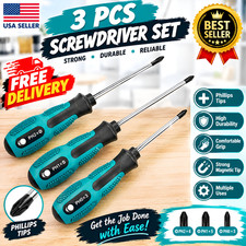 JIS Screwdriver Set  #1#2#3) – Magnetic Tips, S2 Alloy Steel, Meets JIS B4 US picture