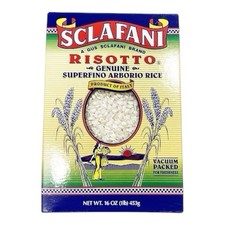 Sclafani Genuine Arborio Rice Super Fino 16 Oz Imported From Italy 3 Pack picture