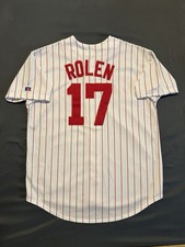 Vintage Philadelphia Phillies Jersey Mens Large White MLB Scott Rolen #17 90s picture