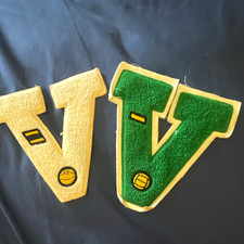 Vincennes Indiana vintage letterman patches Lincoln High & Rivet High School… picture