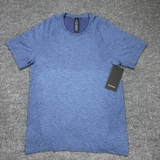 Lululemon Shirt Mens Medium Night Sea Blue Metal Vent Tech Short Sleeve NWT picture