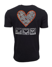 keith haring Black Graphic T shirt picture