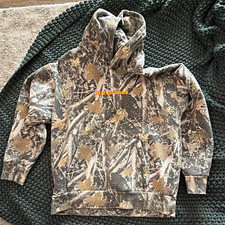 EMPLOYEE EXCLUSIVE Dutch Bros '92 Camo Hoodie Orange Logo Graphic Unisex Size M picture