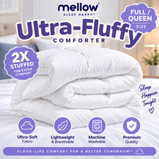 Mellow MarshMellow Ultra Fluffy Comforter Full Queen White 2X Stuffed NEW picture
